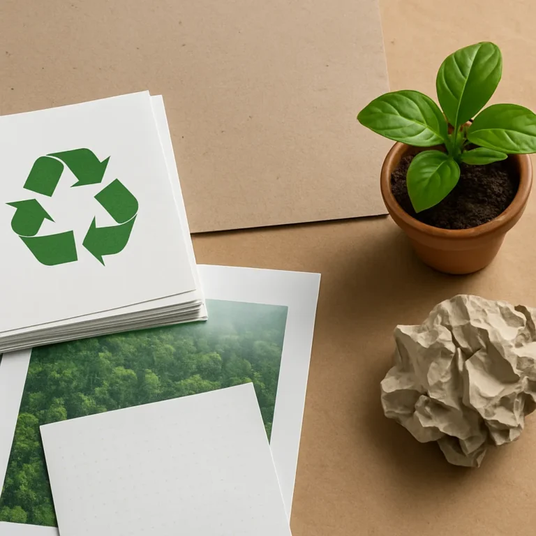 Jakie są zalety i wady druku na papierze z recyklingu w produkcji materiałów reklamowych?